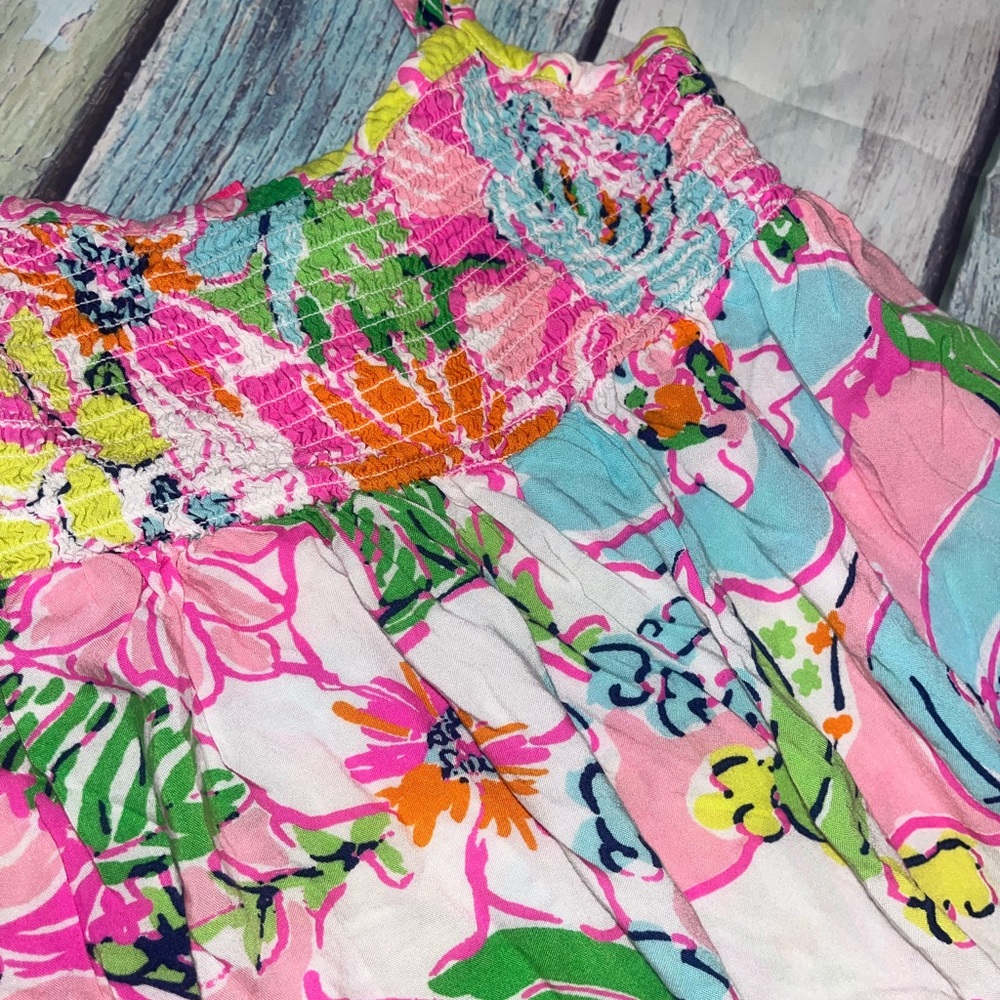 Lilly Pulitzer + Target Girls Floral Smocked Maxi Dress Size 6